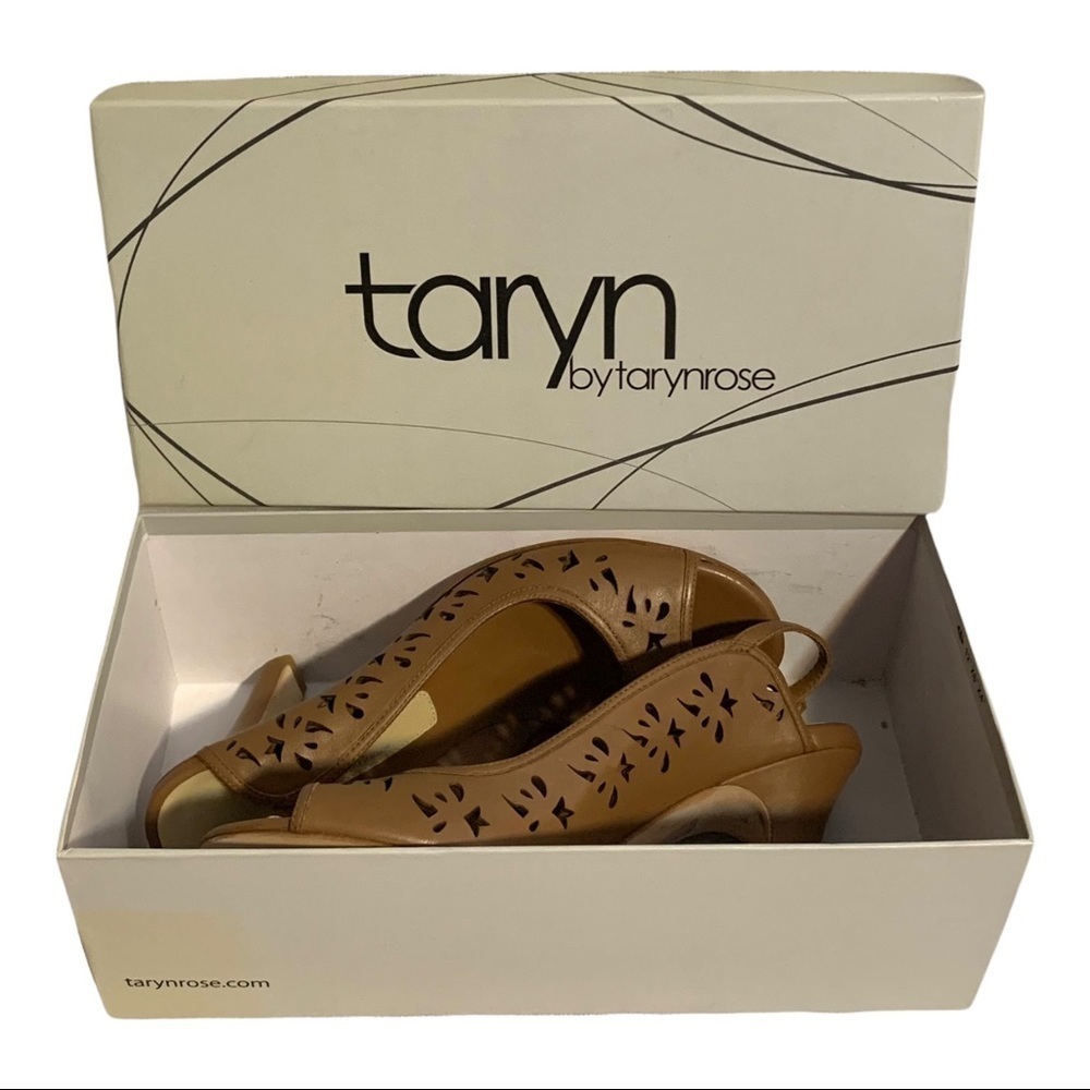 Taryn Rose (NWT) Sling Back, Peep Toe Leather Heels, size 10